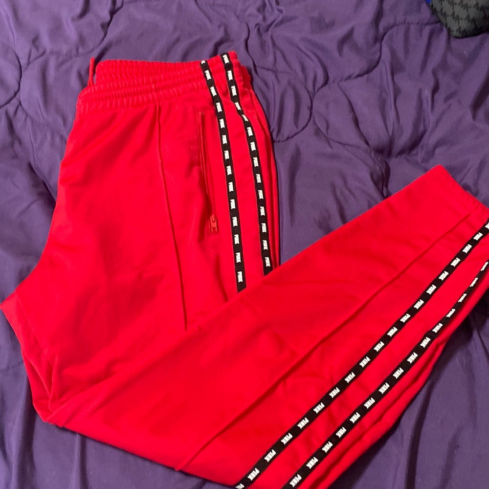 Pink Sweatpants in Red